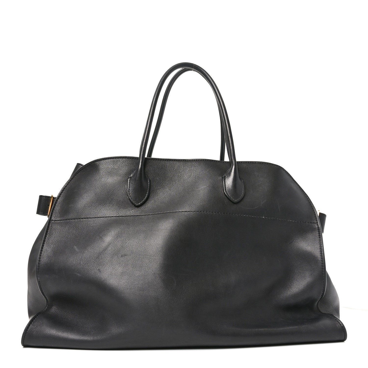 The Row Polished Saddle Calfskin Soft Margaux 17 Black