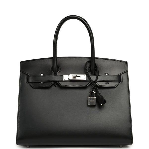 Hermes Birkin Sellier 30 Black Tadelakt Palladium Hardware