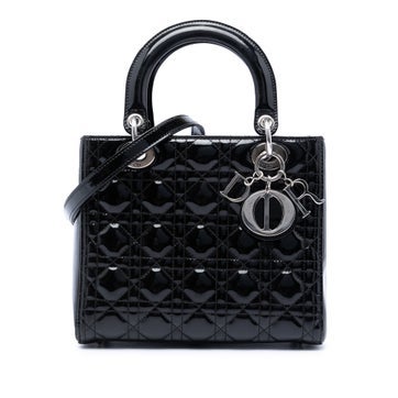 Patent Leather Medium Patent Cannage Lady Dior