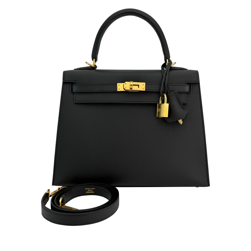 Hermes Black Epsom Sellier Kelly 25 Gold Hardware, 2026