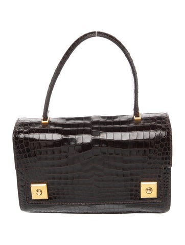 Hermes Shiny Crocodile Sac Piano