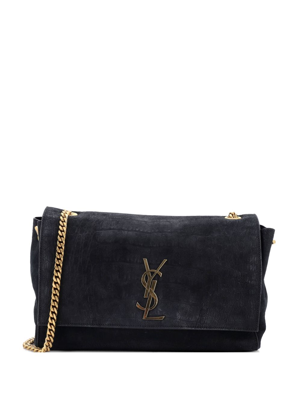 Classic Monogram Reversible Crocodile Embossed Nubuck and Suede Medium shoulder bag