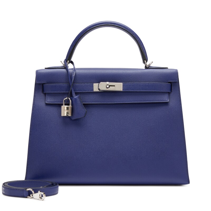Hermes Blue Encre Epsom Kelly 32 Sellier Palladium Hardware, 2018