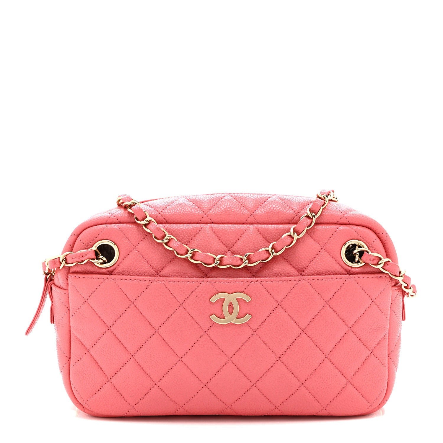 Iridescent Caviar Timeless Camera Case Coral
