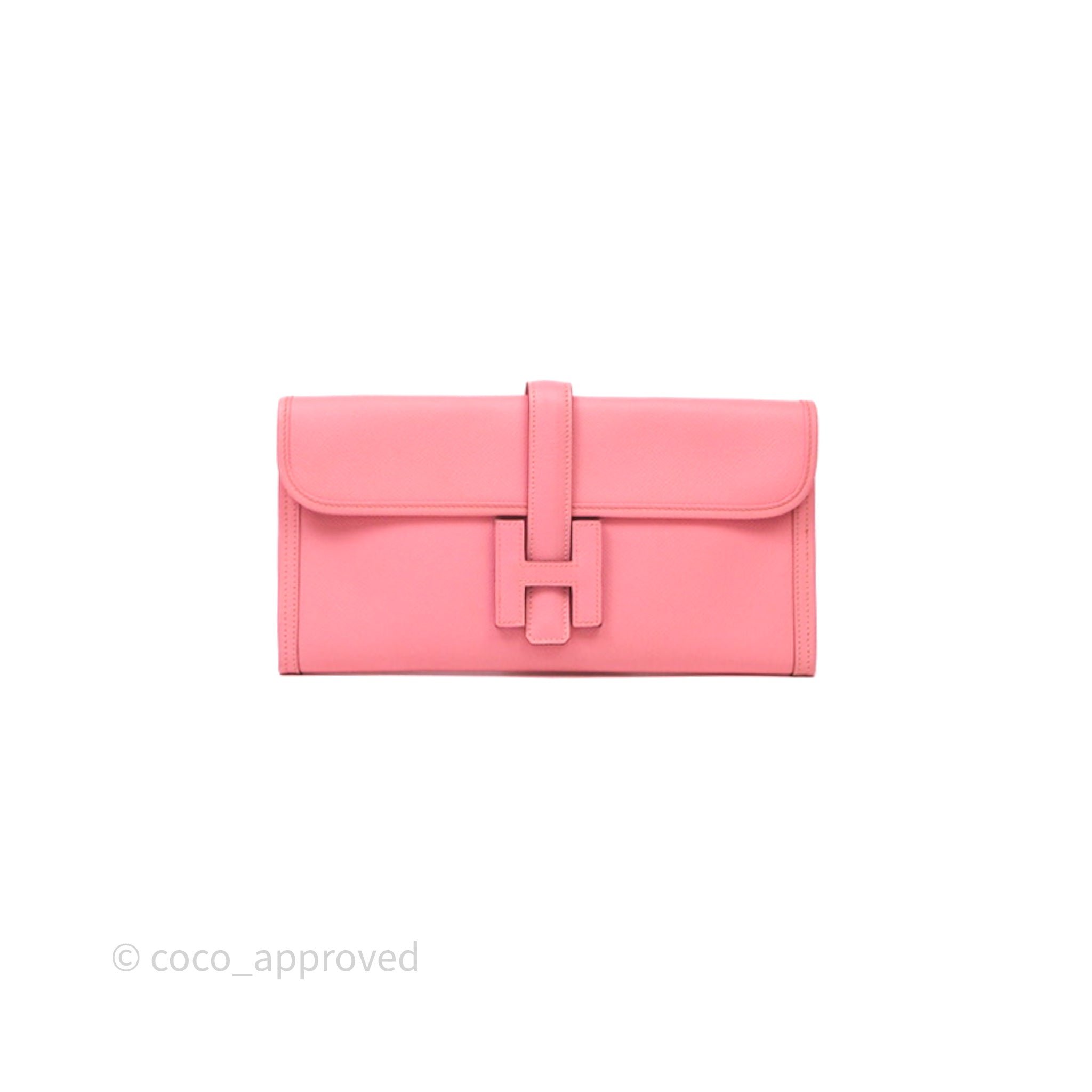 Hermès Jige Elan 29 Clutch Q Rose Confetti 1Q Epsom