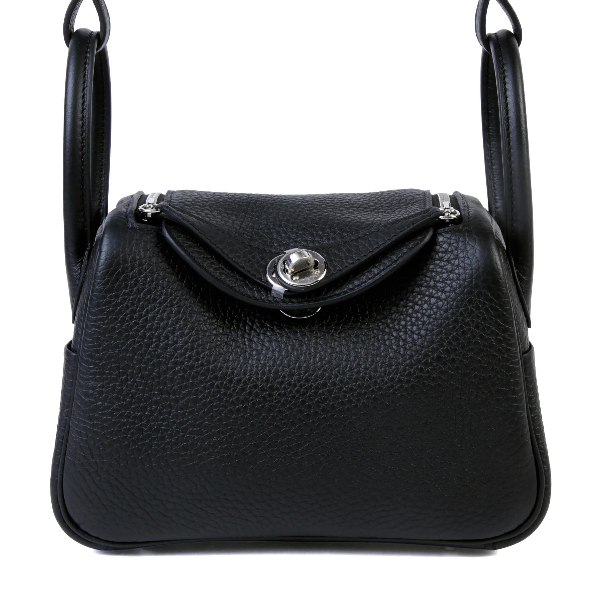 Brand New ( Rank N ) HERMÈS Mini Lindy II Noir (89) Clemence Palladium hardware G (2026)