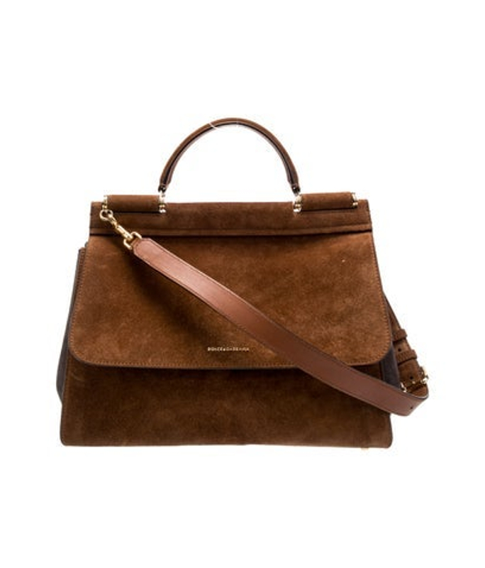 Dolce & Gabbana Gabbana Suede Top Handle Bag