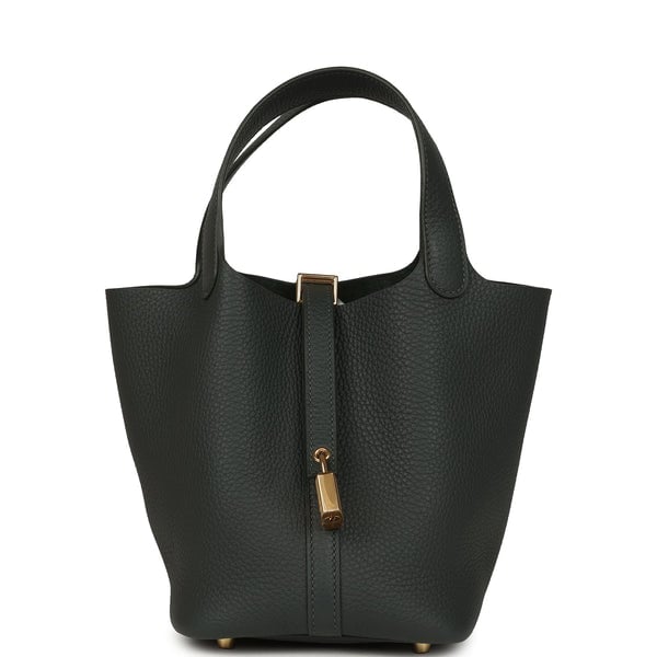 Hermes Picotin Lock 18 Vert Mangrove Clemence Gold Hardware