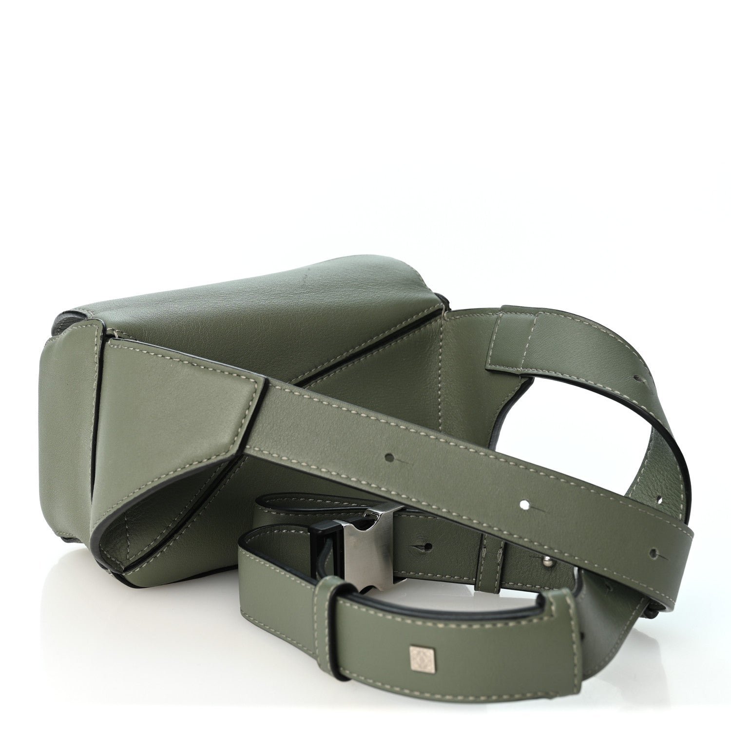Loewe Calfskin Mini Puzzle Bumbag Dark Sage