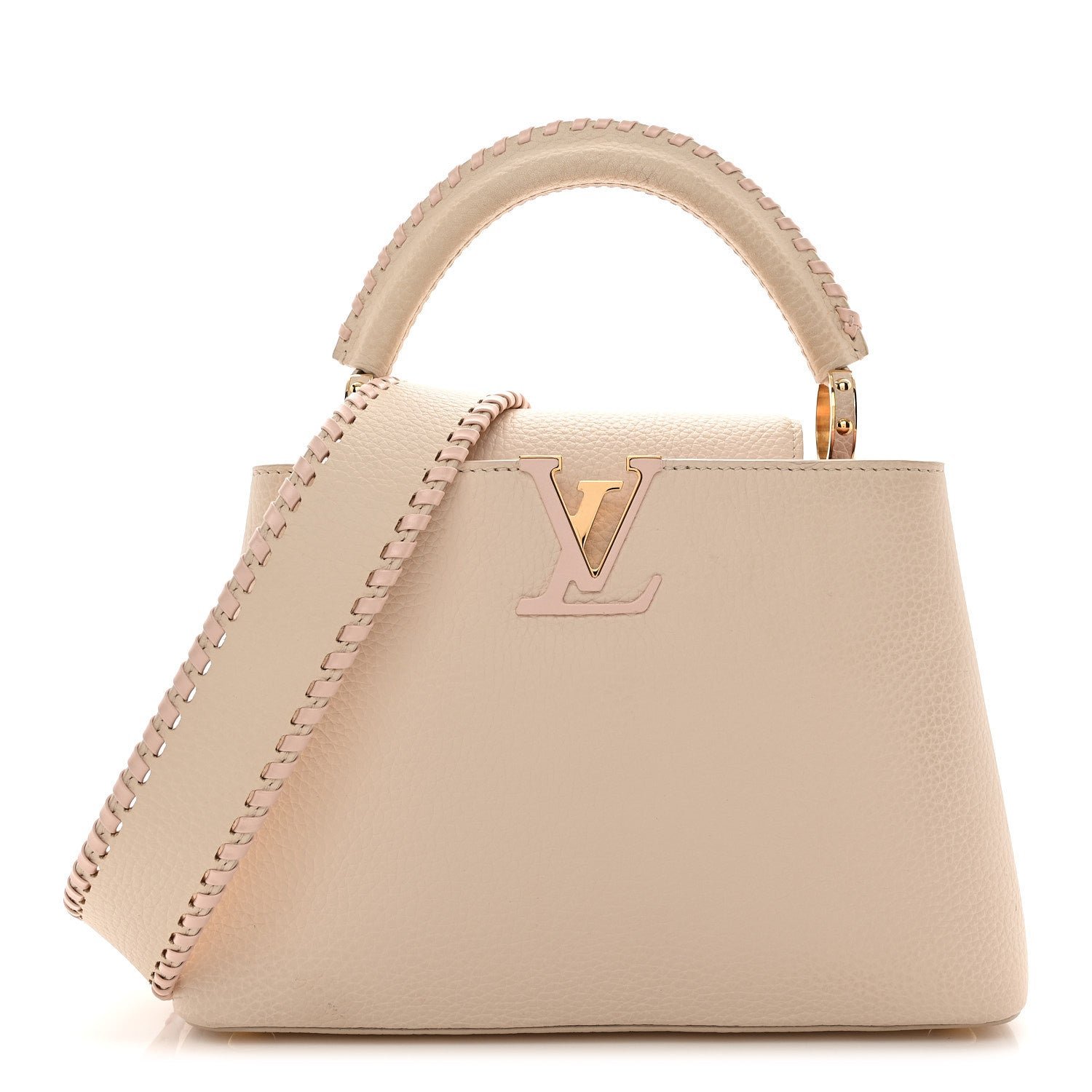 Louis Vuitton Louis Vuitton Taurillon Capucines BB Cream Beige Pearly Pink