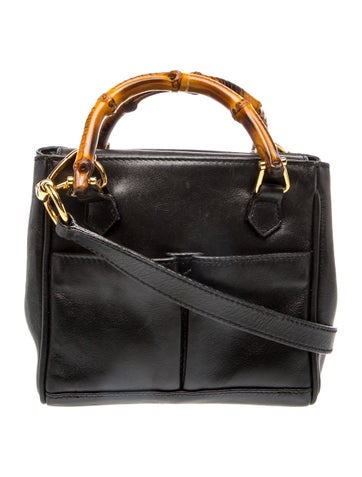 Bamboo Top Handle Bag Vintage