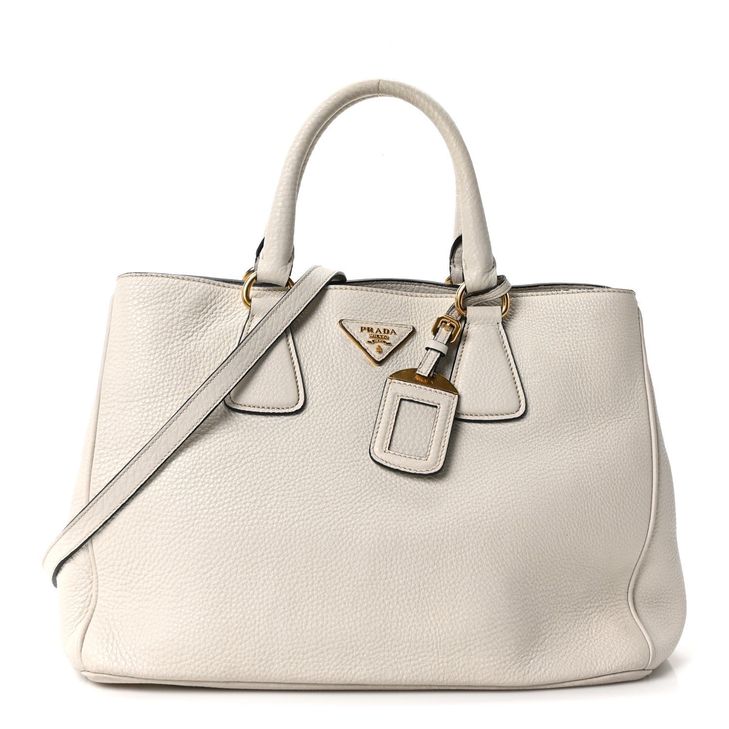 Prada Vitello Daino Tote Talco