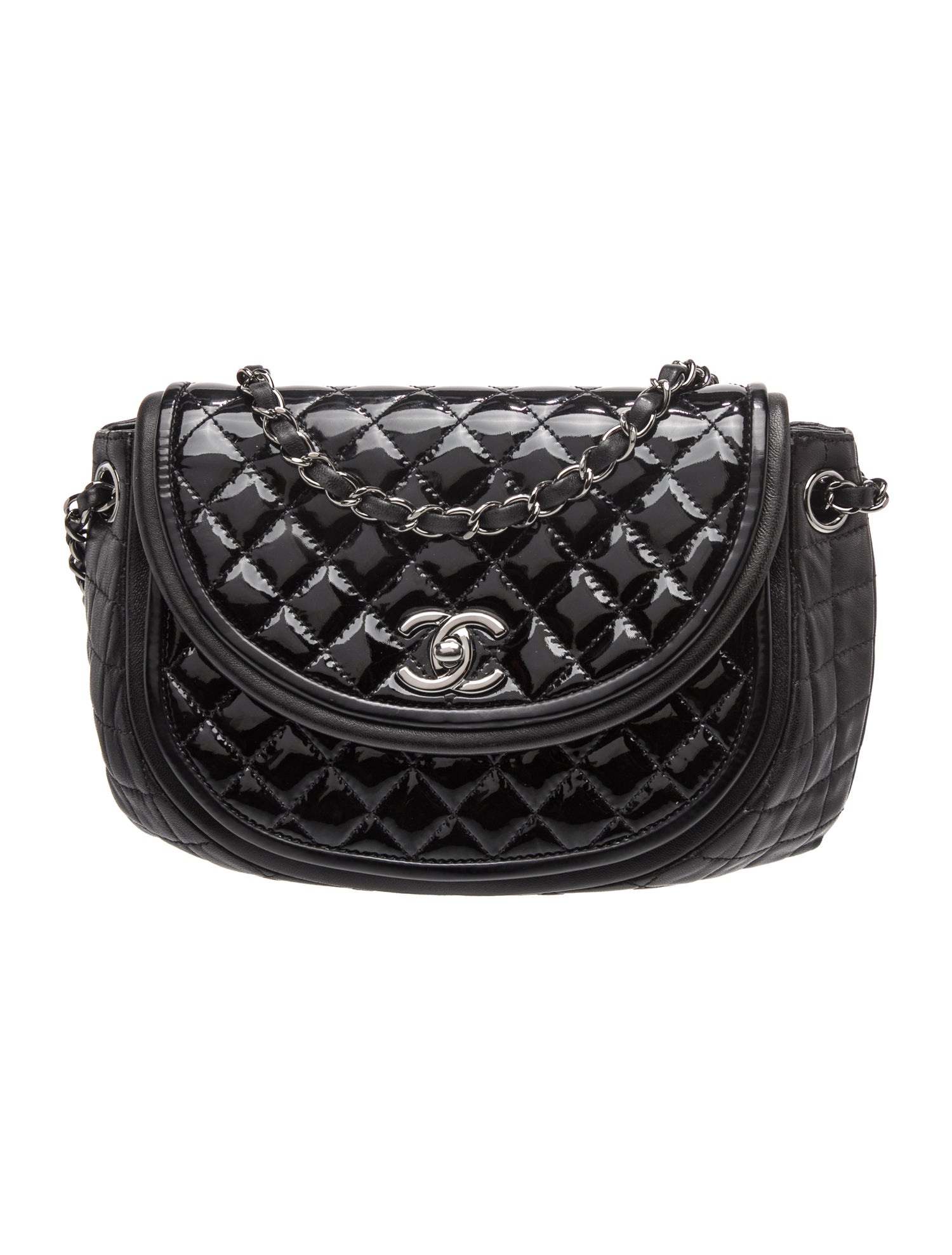 Twist Crescent Flap Bag