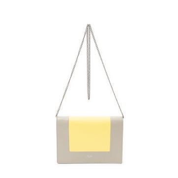 Leather Frame Evening Chain Clutch