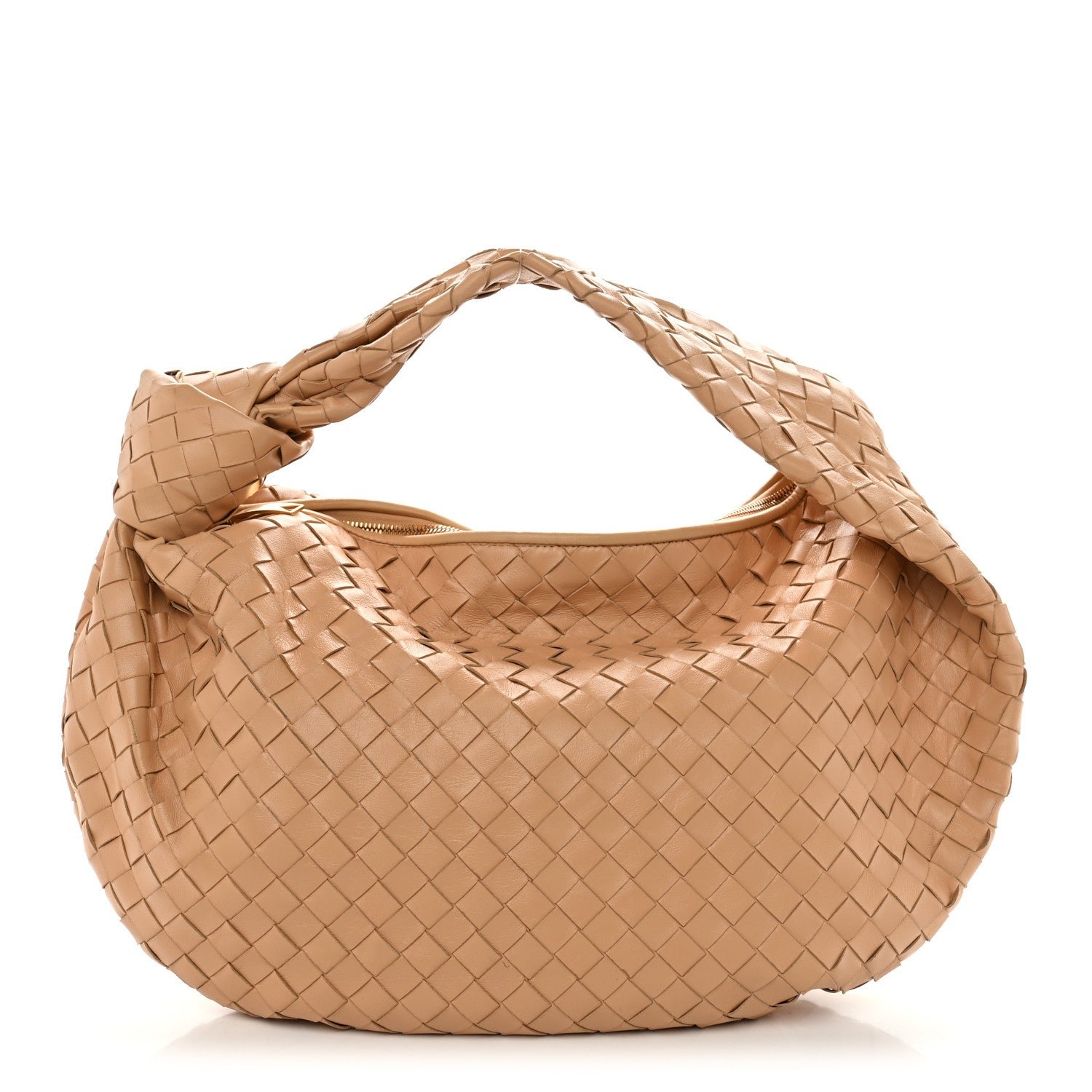 Bottega Veneta Nappa Intrecciato Small Jodie Hobo Almond