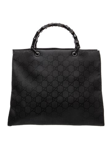 GG Nylon Top Handle Bag