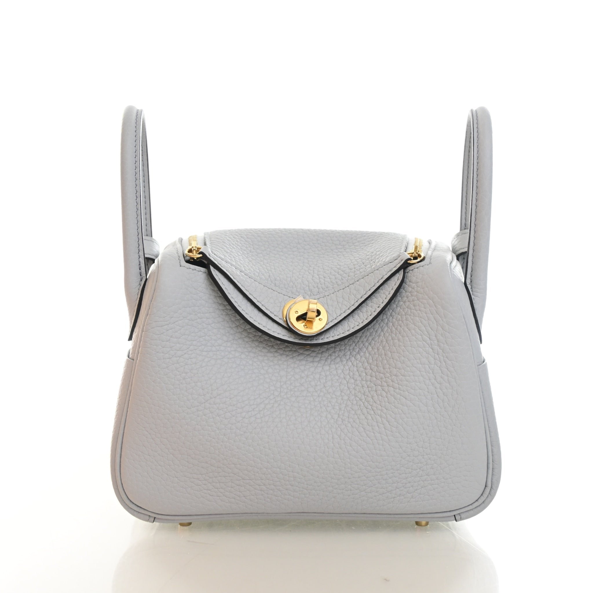 Hermes Bleu Pale Clemence Mini Lindy 20