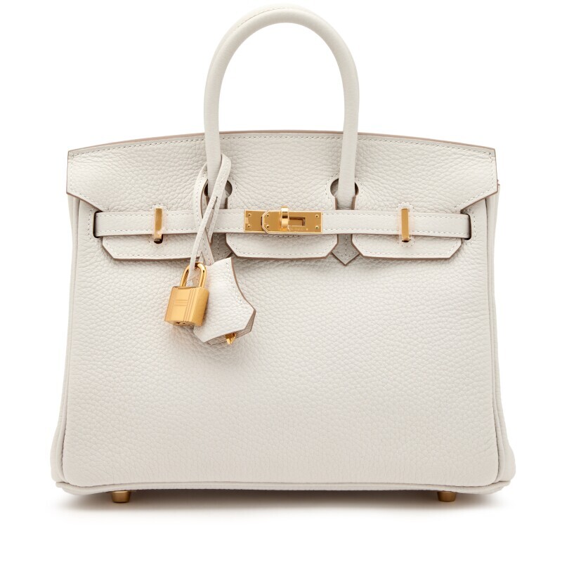 Hermes Gris Pale Togo Birkin 25 Gold Hardware, 2024