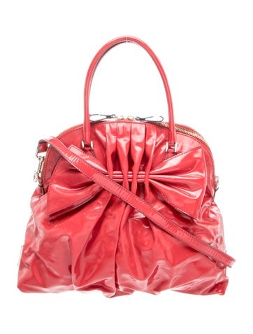 Patent Leather Top Handle Bag