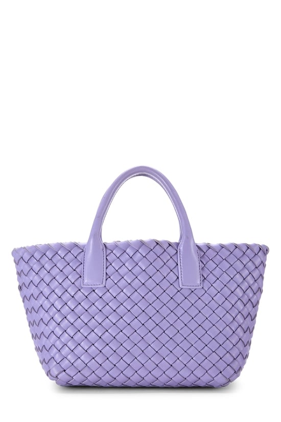 Purple Intrecciato Cabat Tote Mini