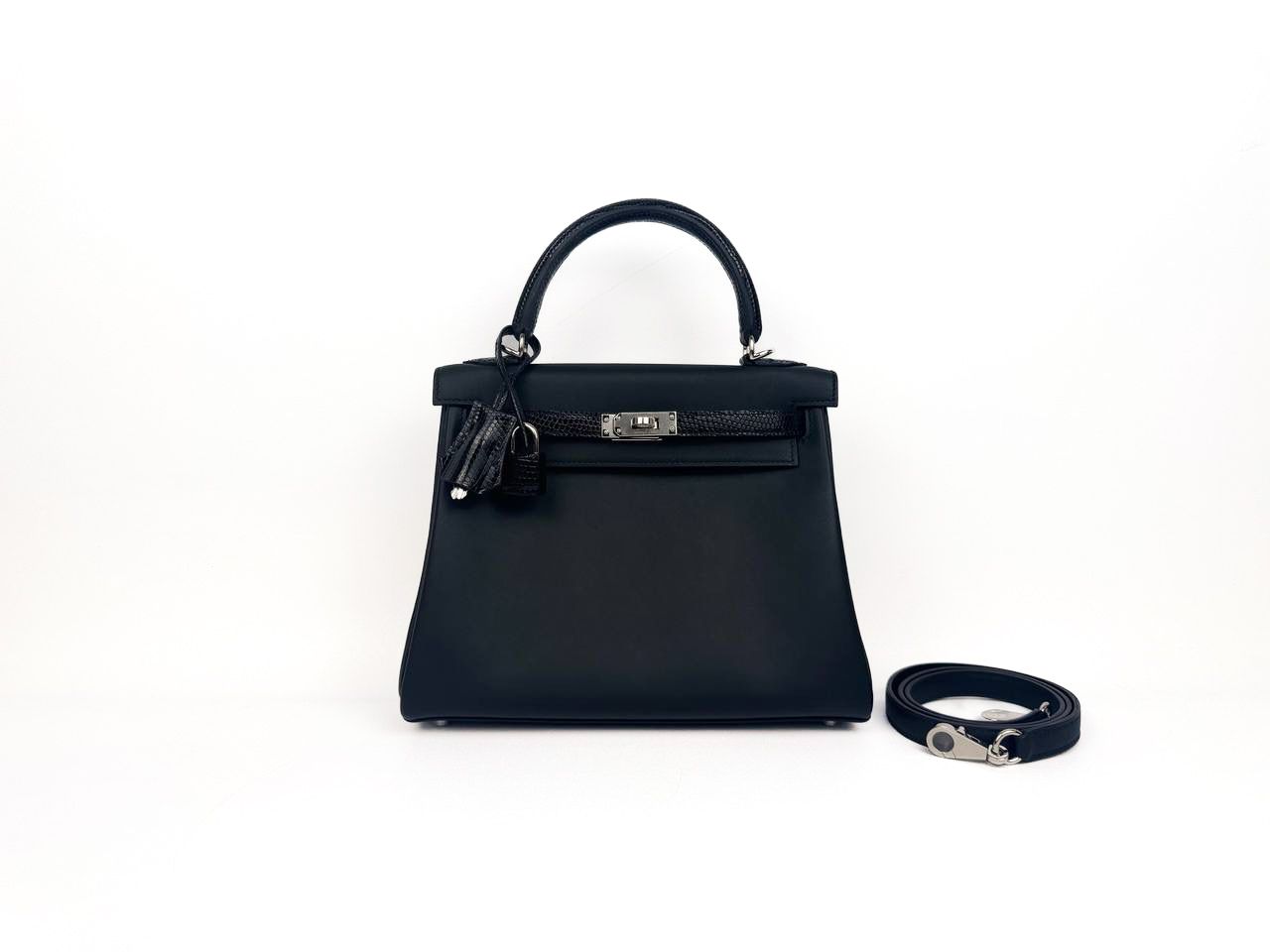 Hermes Hermes Kelly Touch 25, Noir Swift Leather, Palladium Hardware, Stamp B, New in Box MA001