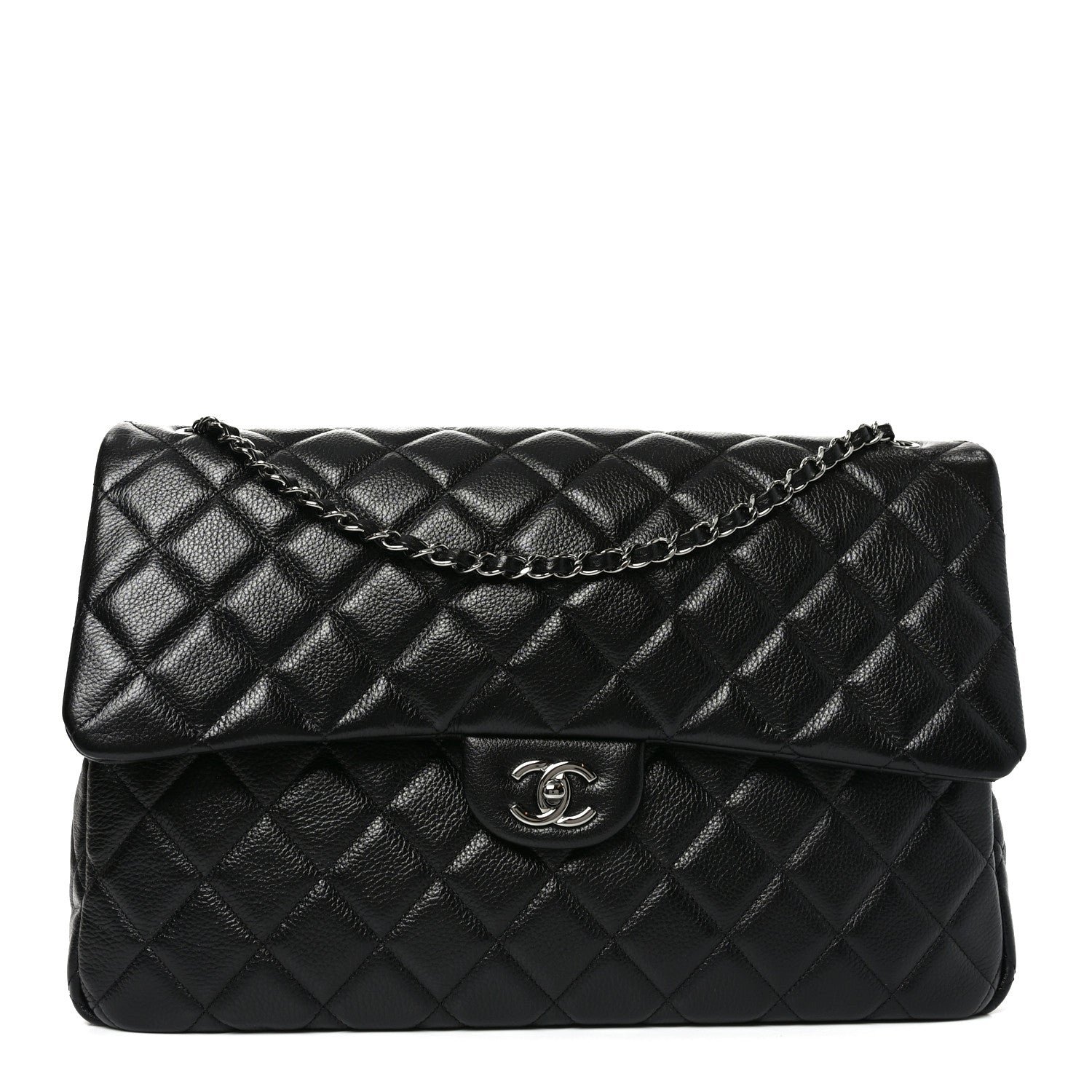 Chanel Caviar Quilted Small XXL Travel Flap Bag Black