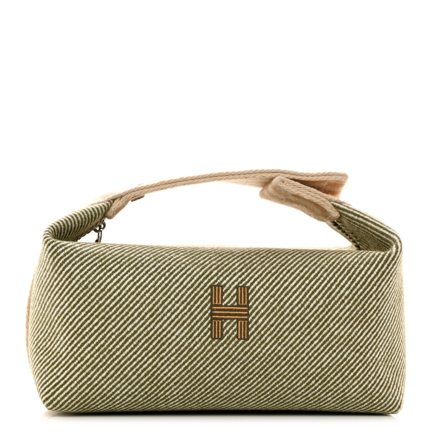 Hermes Wool Small Bride-A-Brac H Natte Pouch Vert Foret