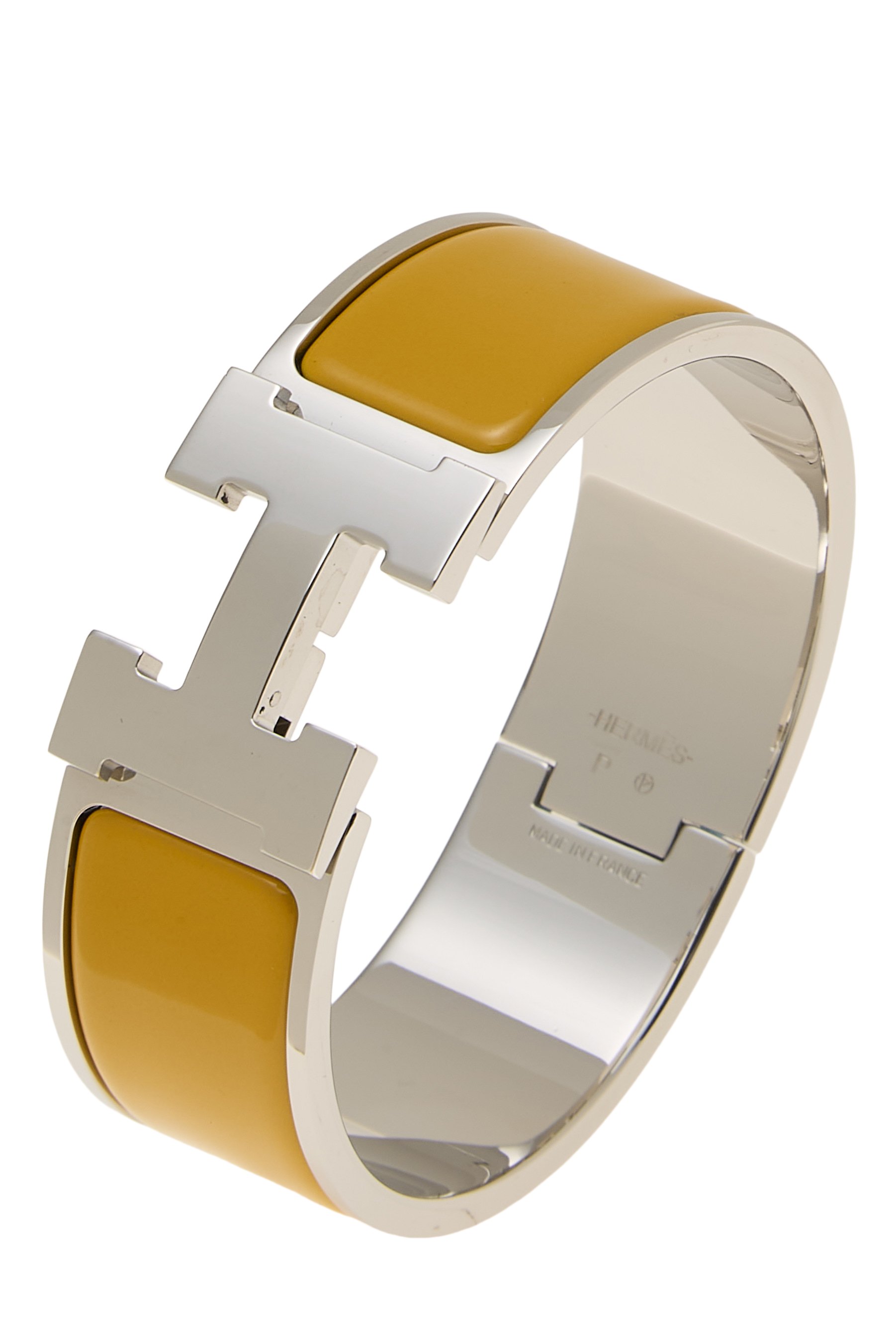 Hermes Yellow Clic Clac H Wide GM