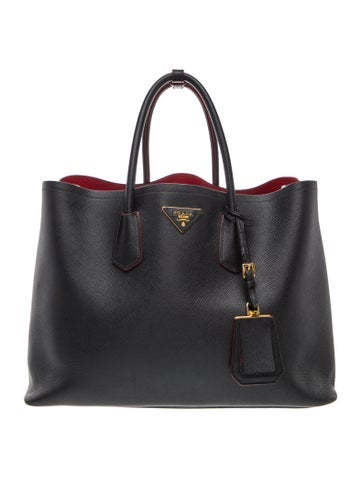 Saffiano Leather Double Bag Large