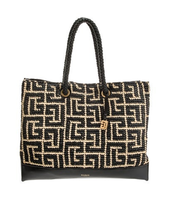 Balmain Raffia Tote