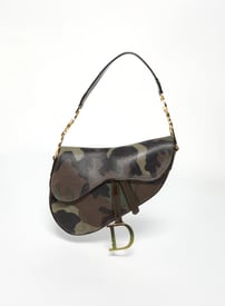 Dior Early 2000s Camouflage Saddle Bag