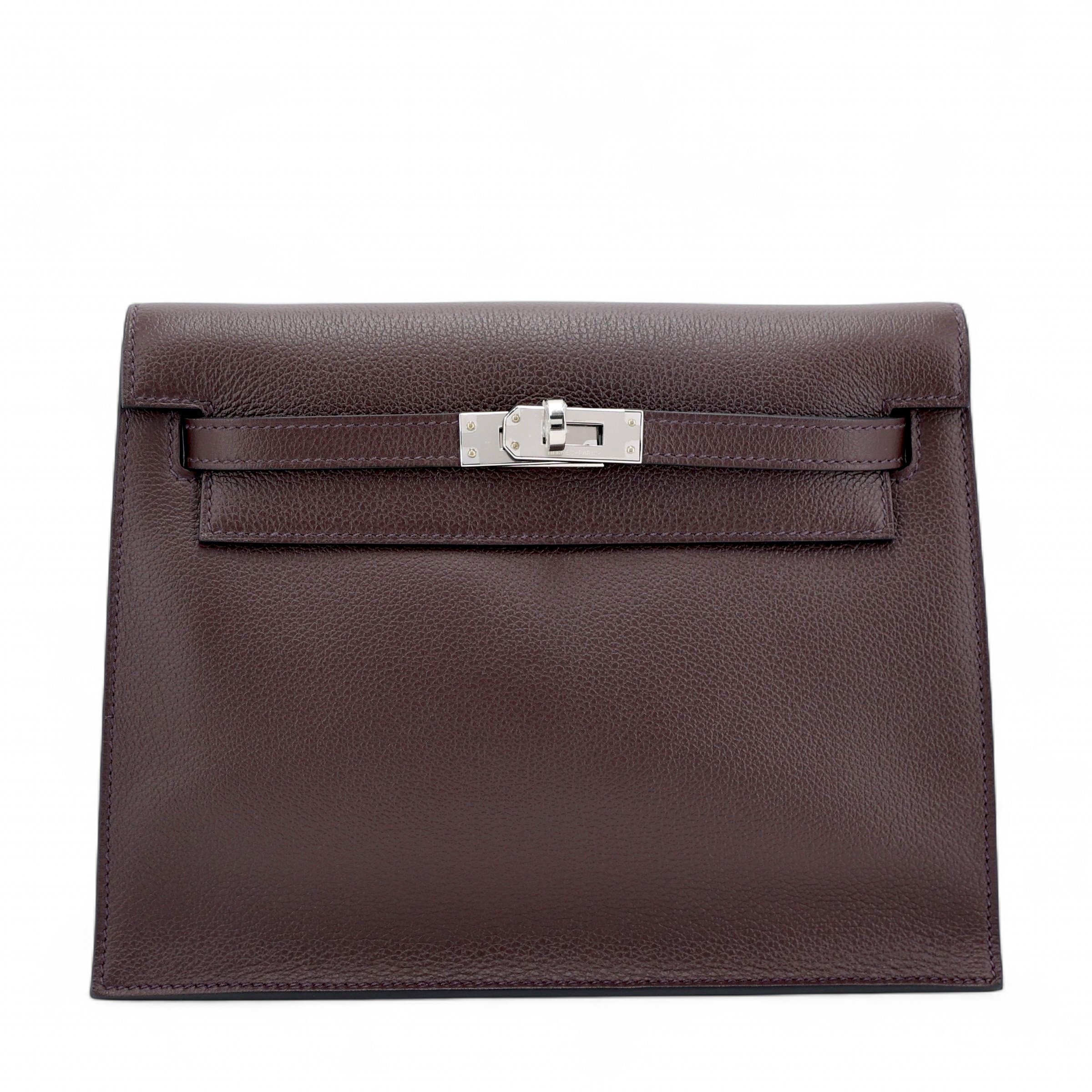 Hermes Brand New ( Rank N ) HERMÈS Kelly Danse Rouge Sellier (0G) Evercolor Palladium hardware K (2025)