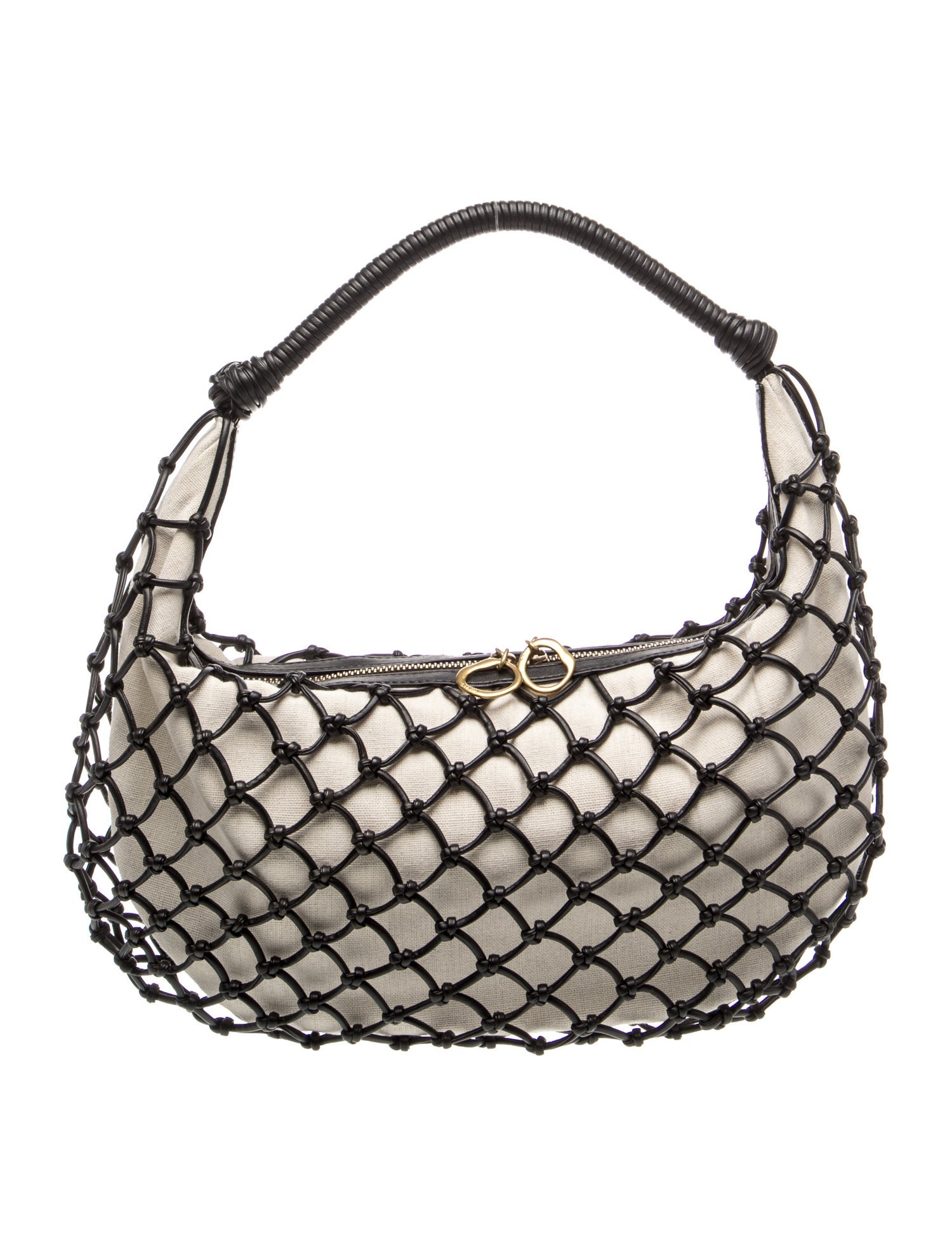 Staud Leather Zara Knotted Shoulder Bag Mini