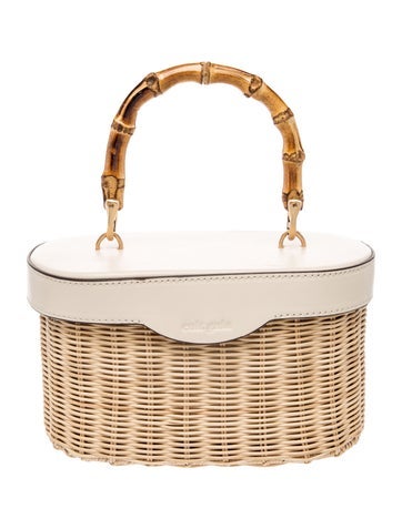 Cult Gaia Raffia Top Handle Bag
