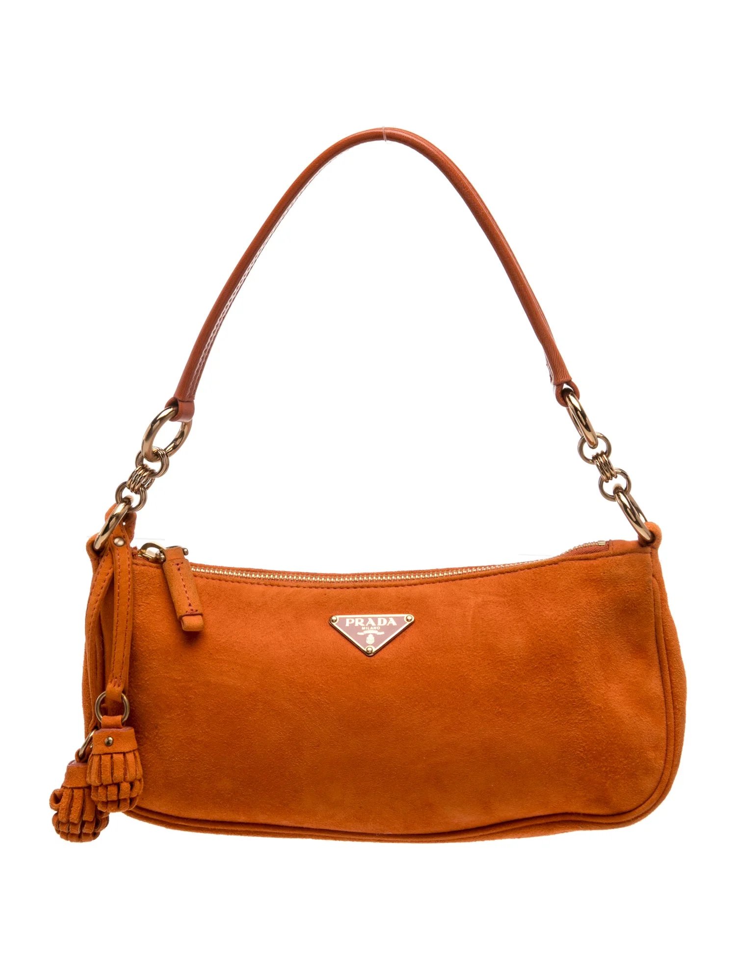Enameled Metal Triangle Shoulder Bag