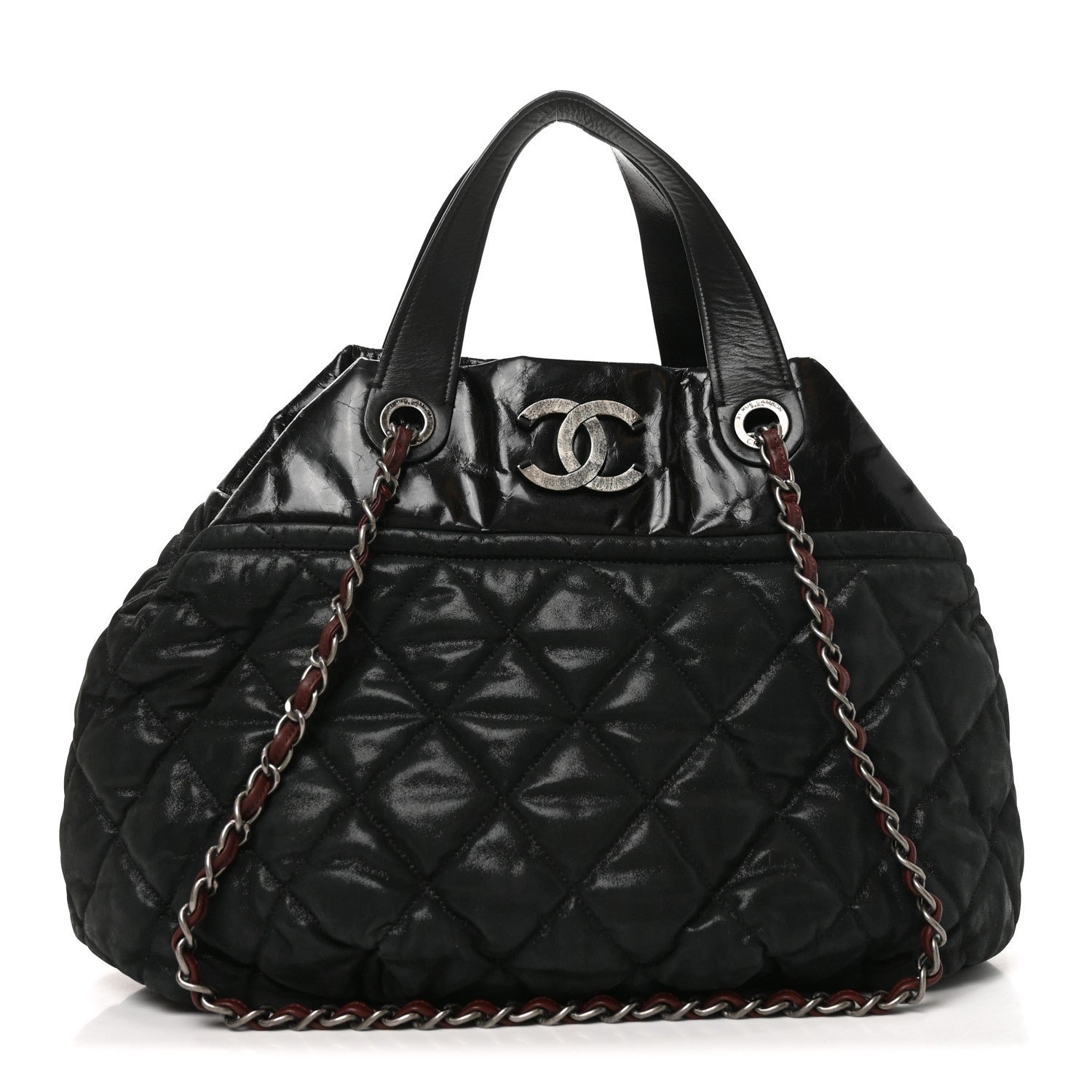Chanel Iridescent Calfskin Small In The Mix Tote Black