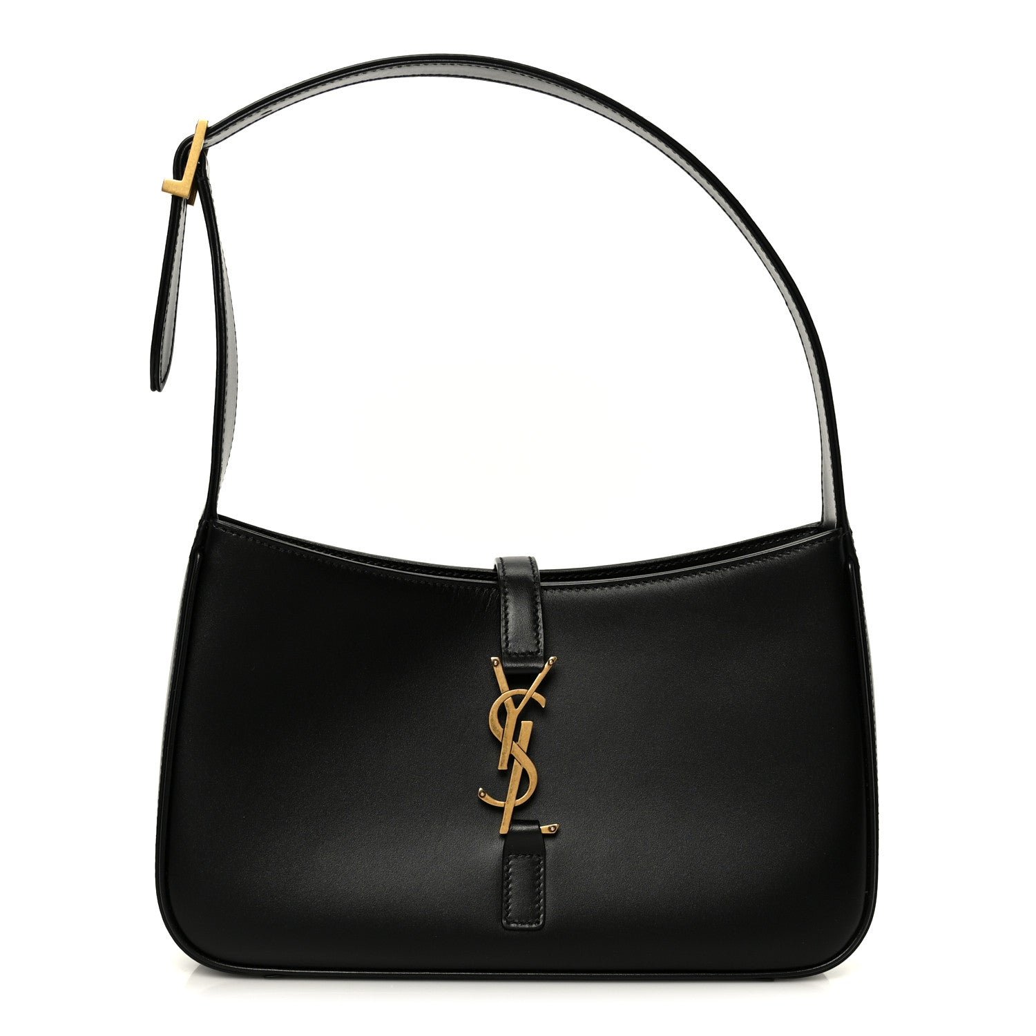Saint Laurent Smooth Calfskin Le 5 A 7 Hobo Black