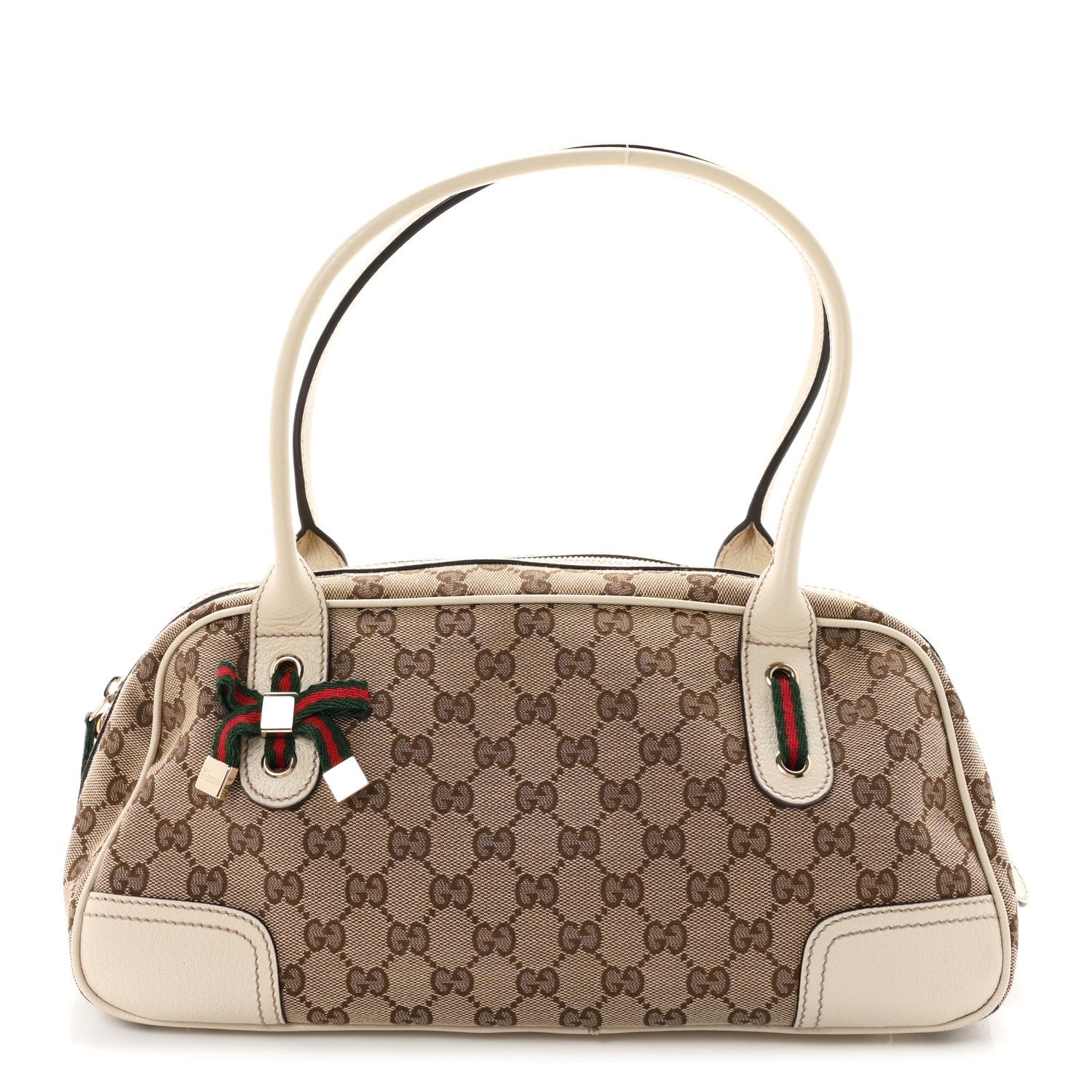 Gucci Monogram Small Princy Satchel Off White