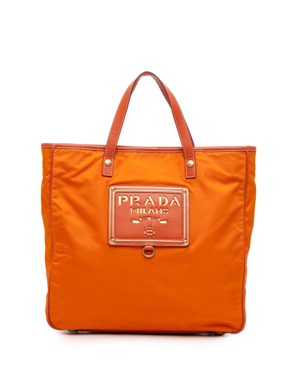 2021-2025 Saffiano Trimmed Tessuto Logo Oro satchel