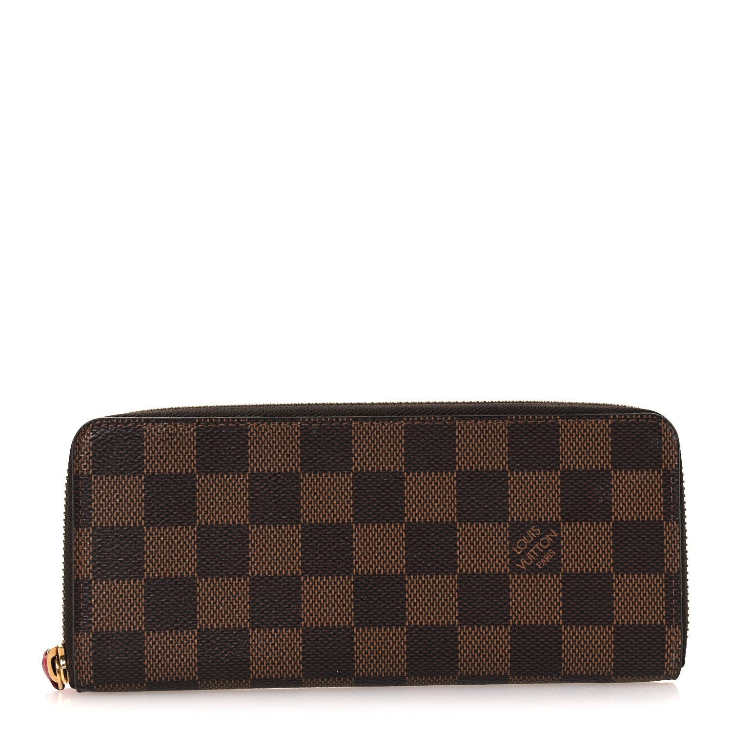 Louis Vuitton Damier Ebene Clemence Wallet Cherry