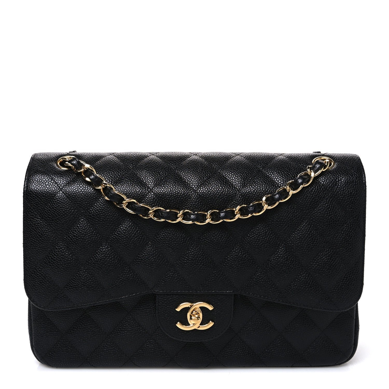 Chanel Caviar Quilted Jumbo Double Flap Black