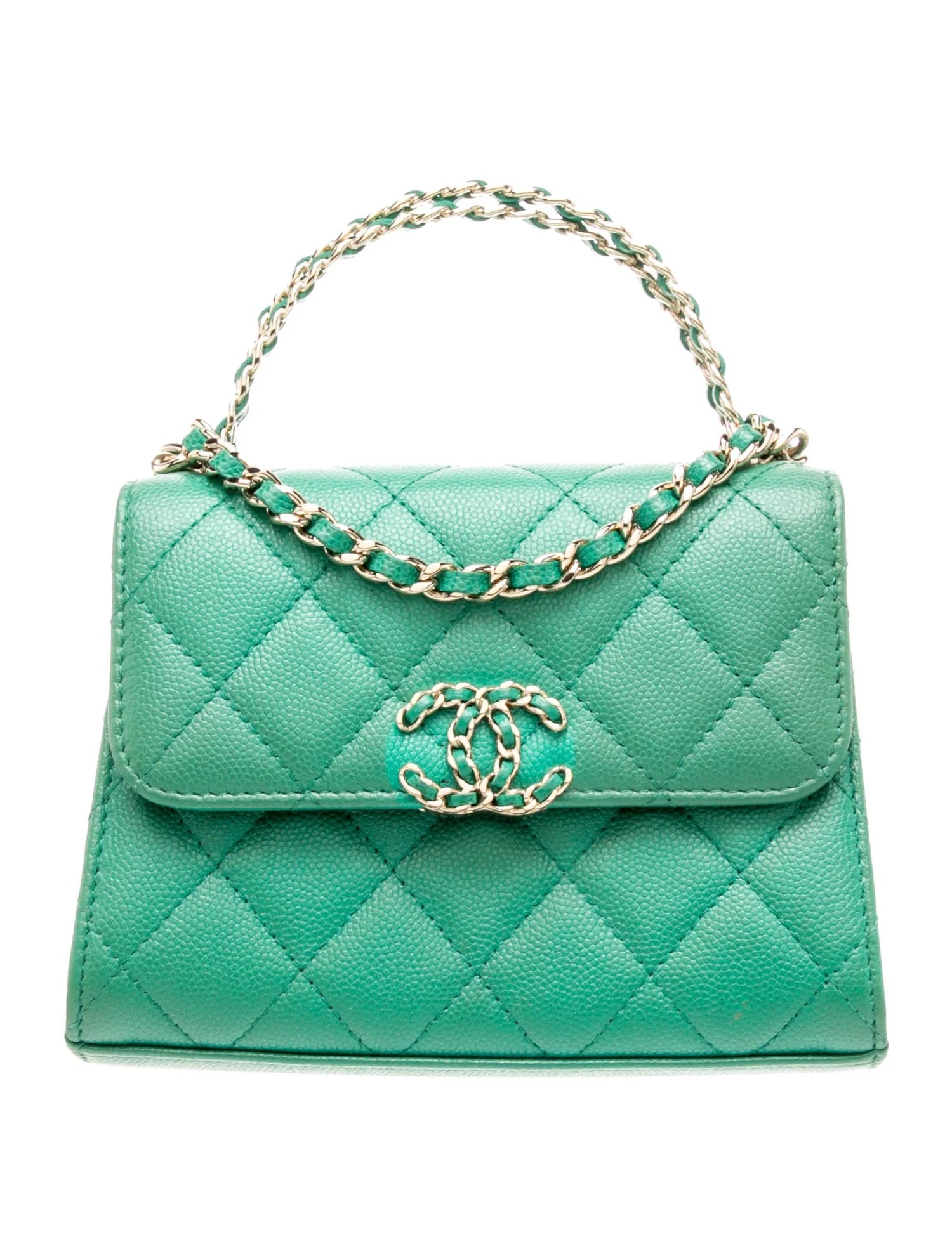Double Chain Top Handle Bag