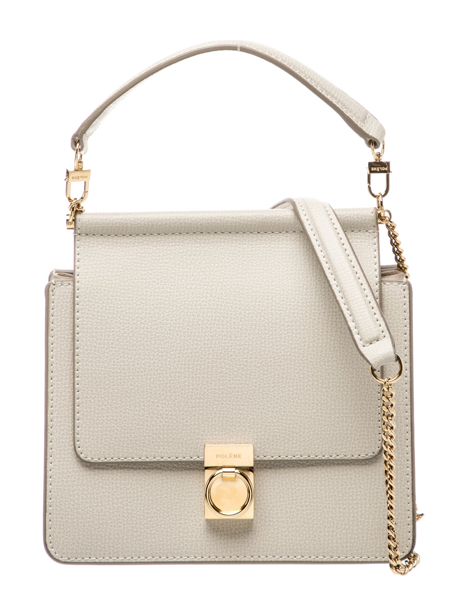 Polene Leather Top Handle Bag