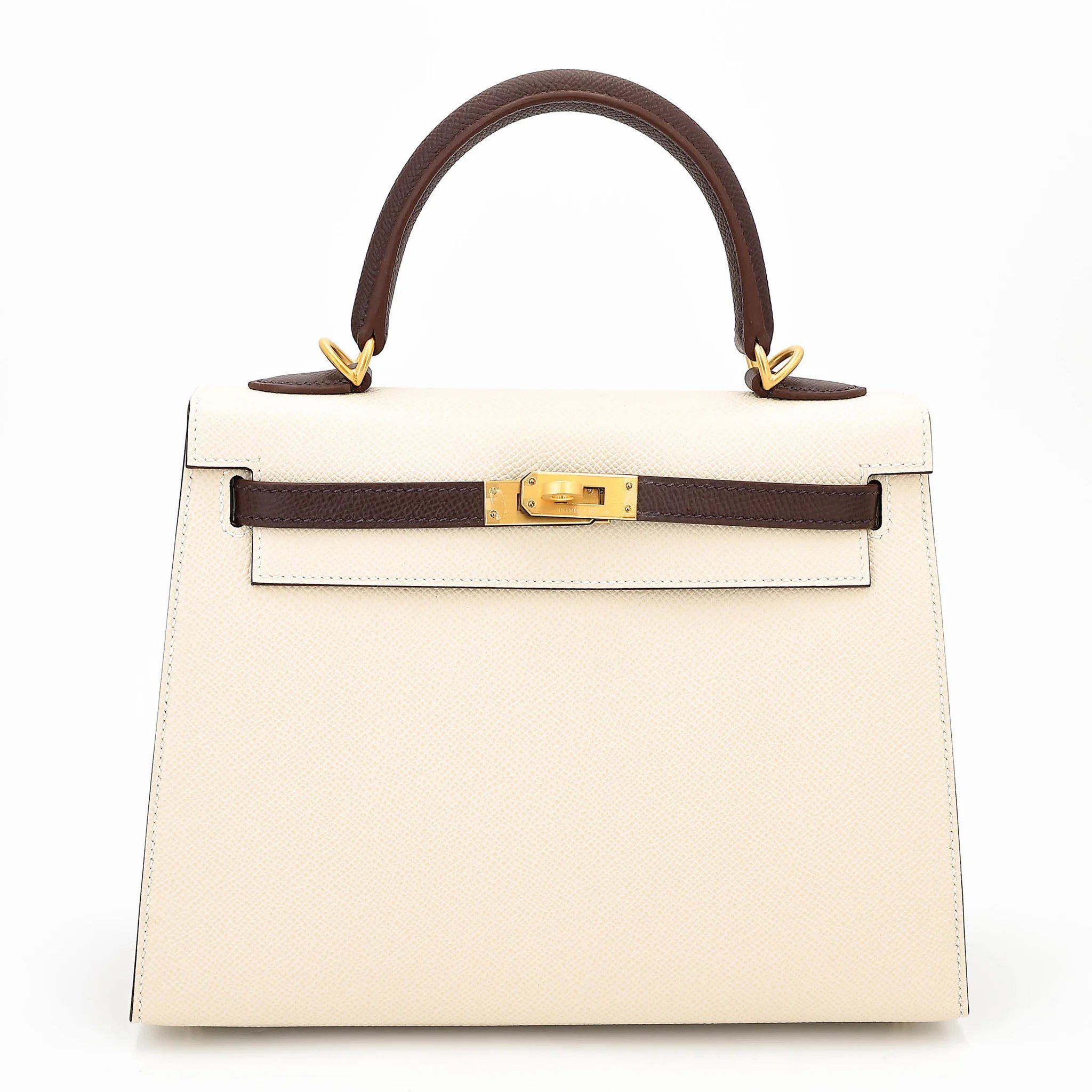 Unused ( Rank NS ) HERMÈS Special Order Kelly 25 Sellier HSS Nata (I2) Rouge Sellier (0G) Epsom Brushed Gold hardware B (2023)