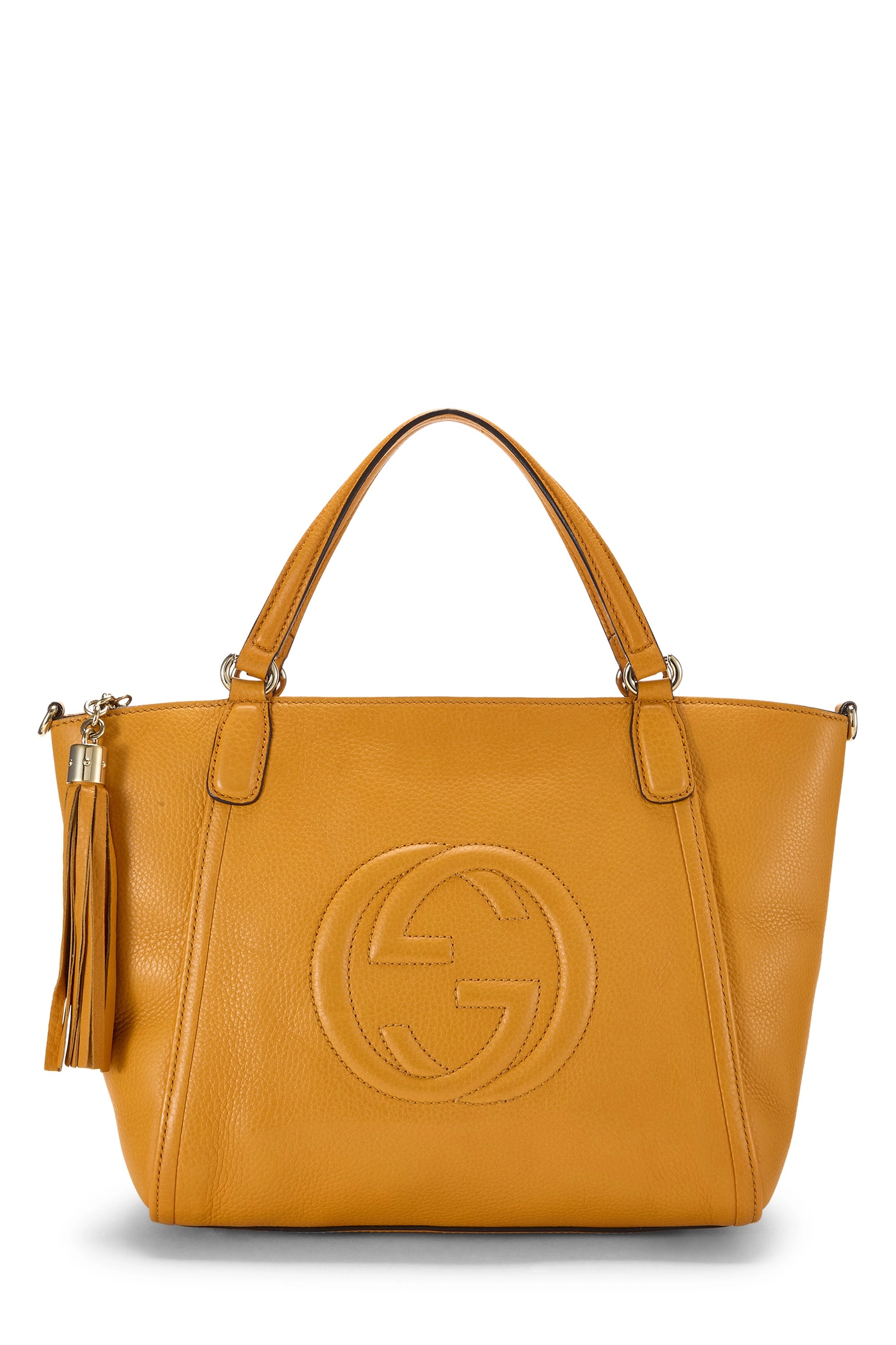 Orange Leather Soho Top Handle Bag