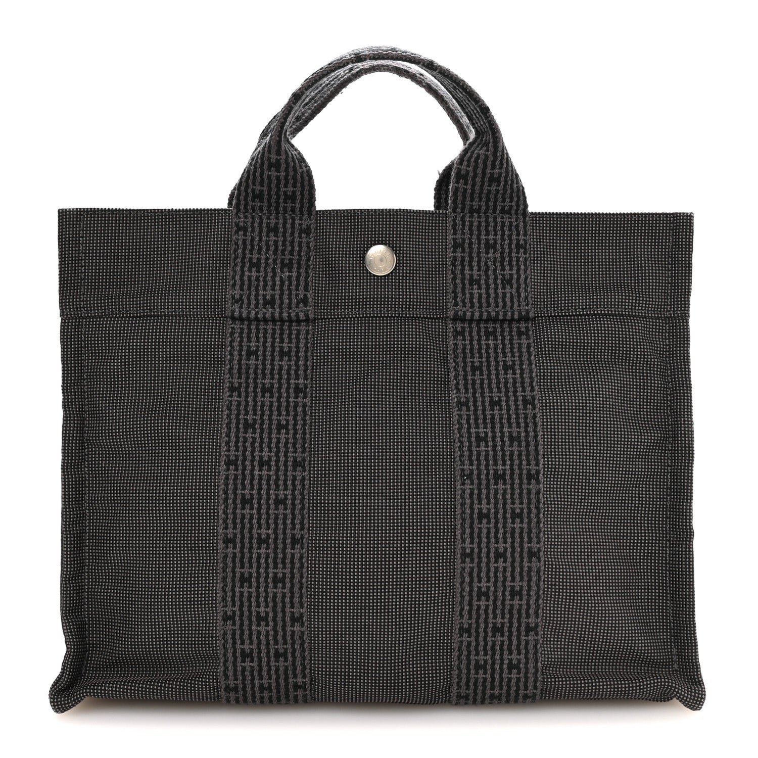 Hermes Canvas Herline PM Tote Grey