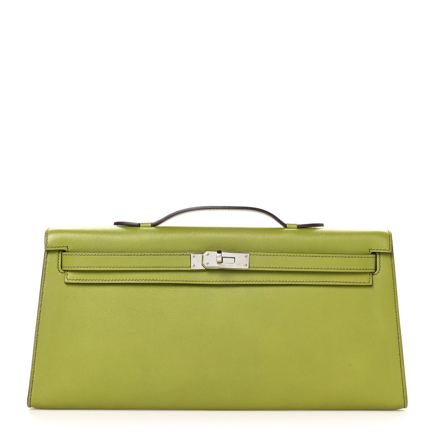 Hermes Swift Kelly Longue Clutch Pochette Vert Anis