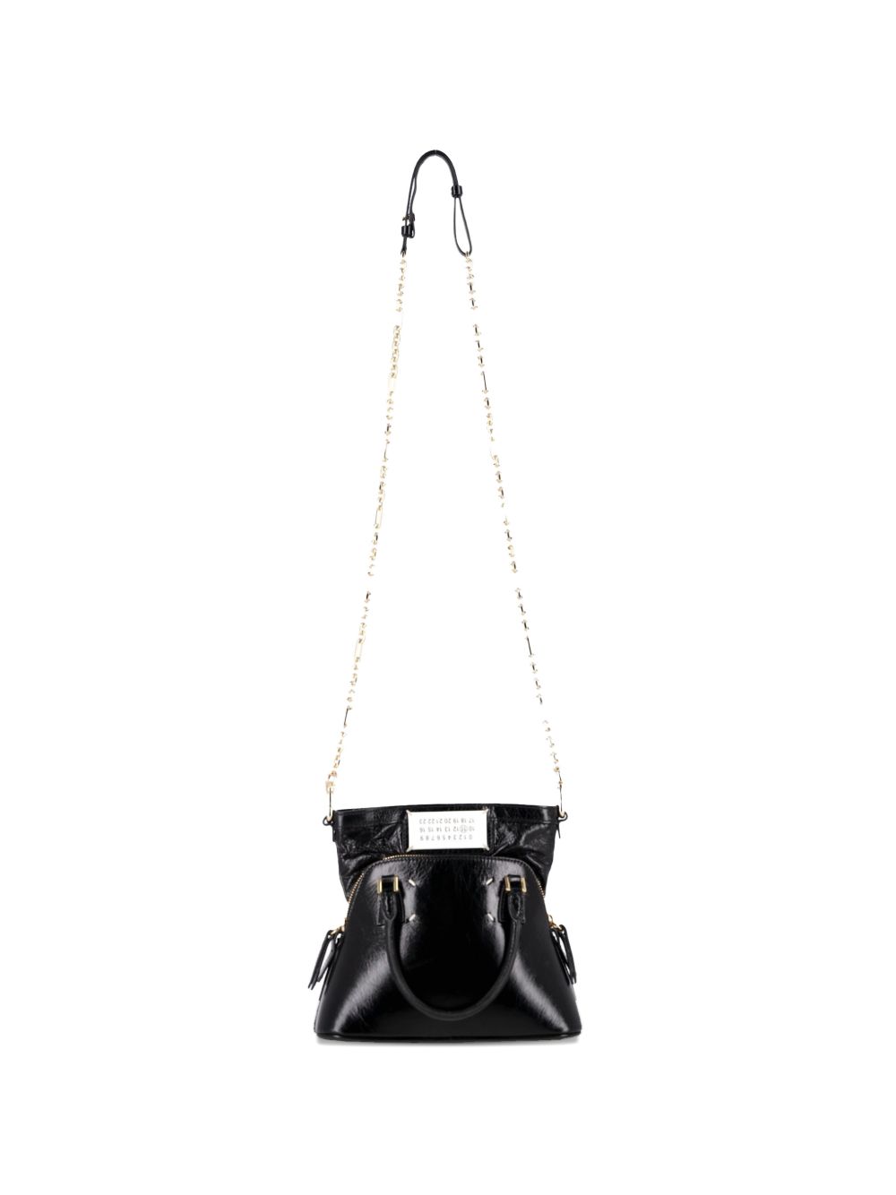chain leather tote bag