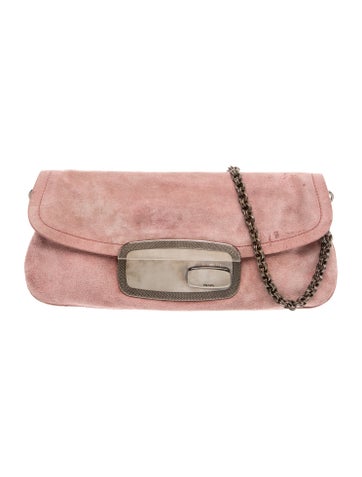 Prada Scamosciato Suede Shoulder Bag