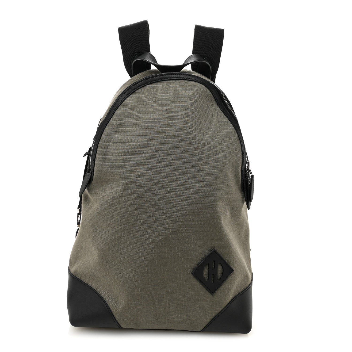 Hermes Hermes Bivoac Canvas Swift Allback Backpack Kaki Black